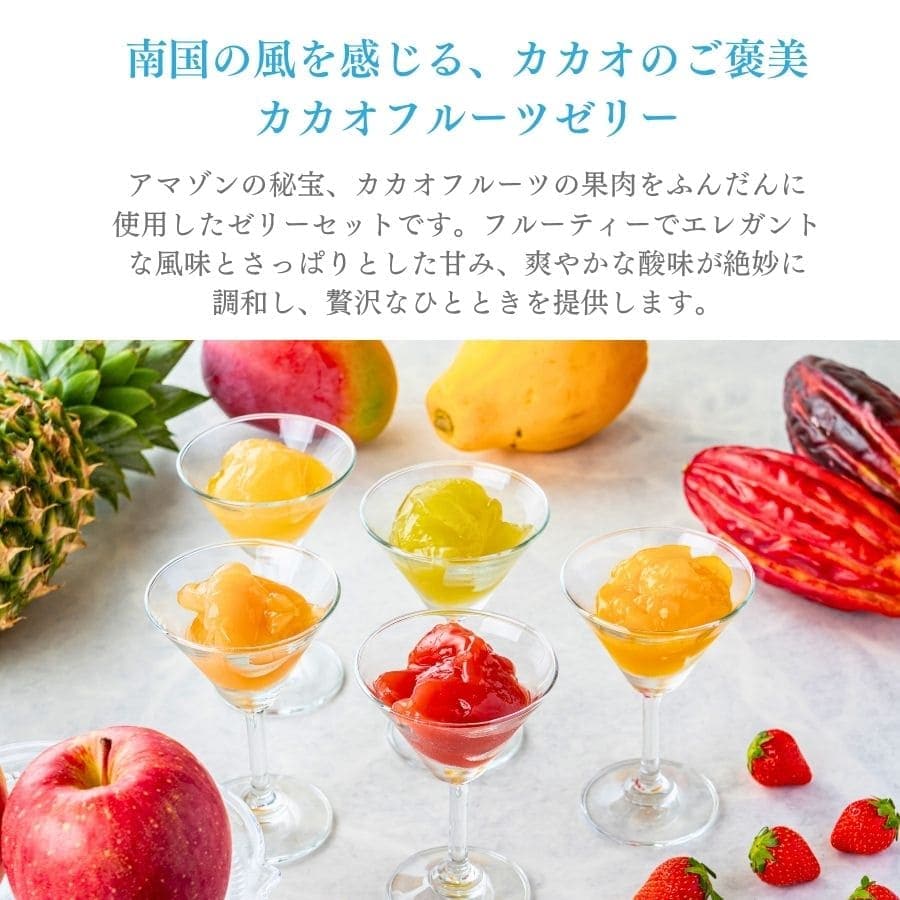 【夏限定】カカオフルーツゼリー5種5個セット