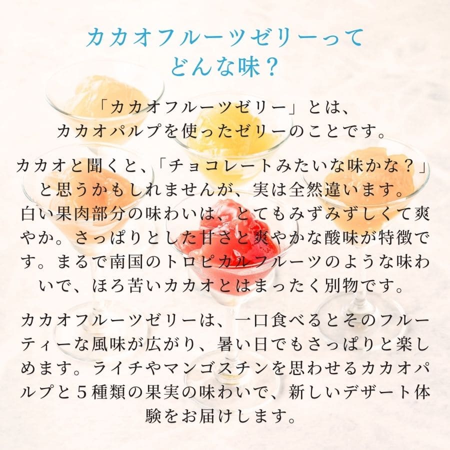 【夏限定】カカオフルーツゼリー5種5個セット