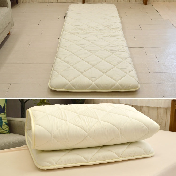 小さめ 敷布団 防ダニ 固わた入り セミシングル 75×200cm 日本製 ごろ寝 幅が狭い 送料無料【75】