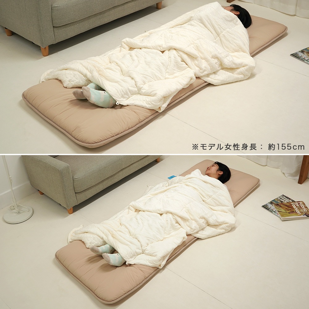 70×200cm セミシングル 抗菌防臭 防ダニ 6折り 敷布団
