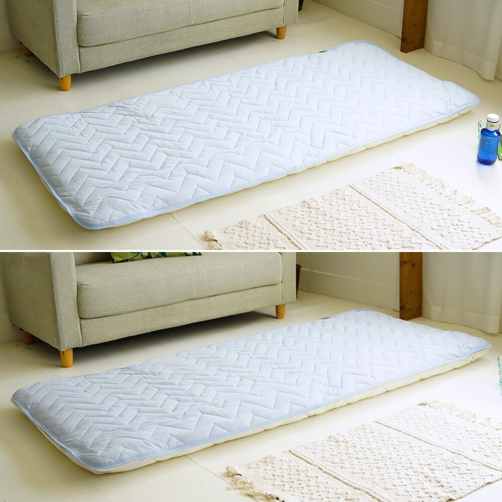 80×180cm ショートセミシングル 接触冷感 敷きパッド