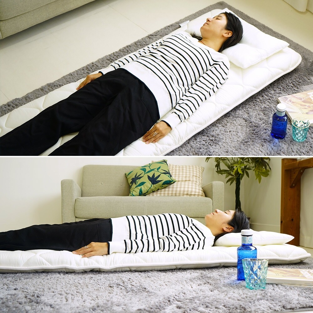 70×200cm 防ダニ・抗菌・防臭 敷布団 & 80×200cm 接触冷感 敷きパッド