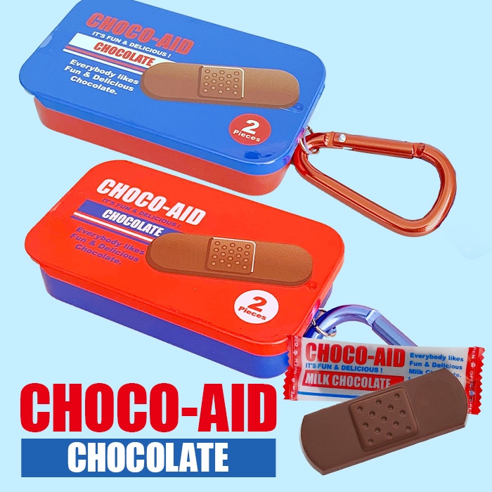 完売】チョコエイド カラビナ付き ミニティン（色は選べません