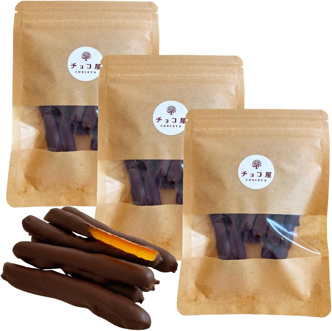 チョコ屋 ハイカカオ・オランジェット 70g×3袋（210g）カカオ80