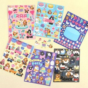 ��sticker-176�ۡ�����饯���������ƥå������ѡ��ƥ�����6�祻�å�