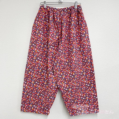 短め シンプルもんぺ リネンのもんぺ ライトブルー リネンのもんぺ