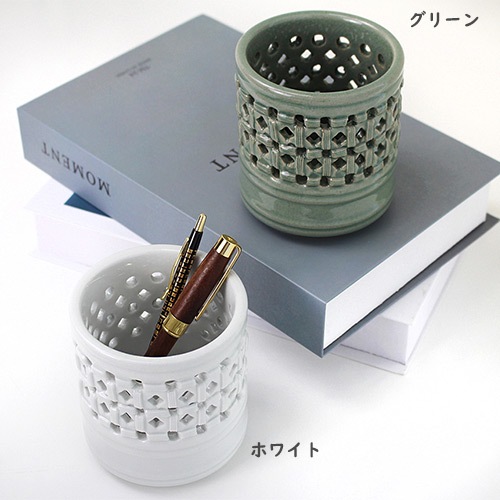 筆立て用 陶磁器製品 上等品 箸立て 陶器 有田焼 おしゃれ 日本製 焼き物 四角 和風 ペン立て