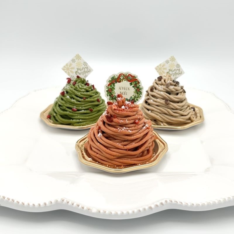 クリスマススペシャル2025・３色のモンブランケーキセット