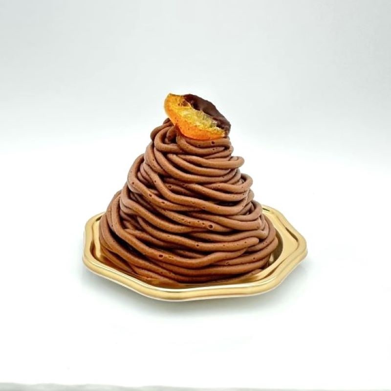 バレンタイン限定 <br>モンブランケーキ<br>　〔カカオ×金柑〕