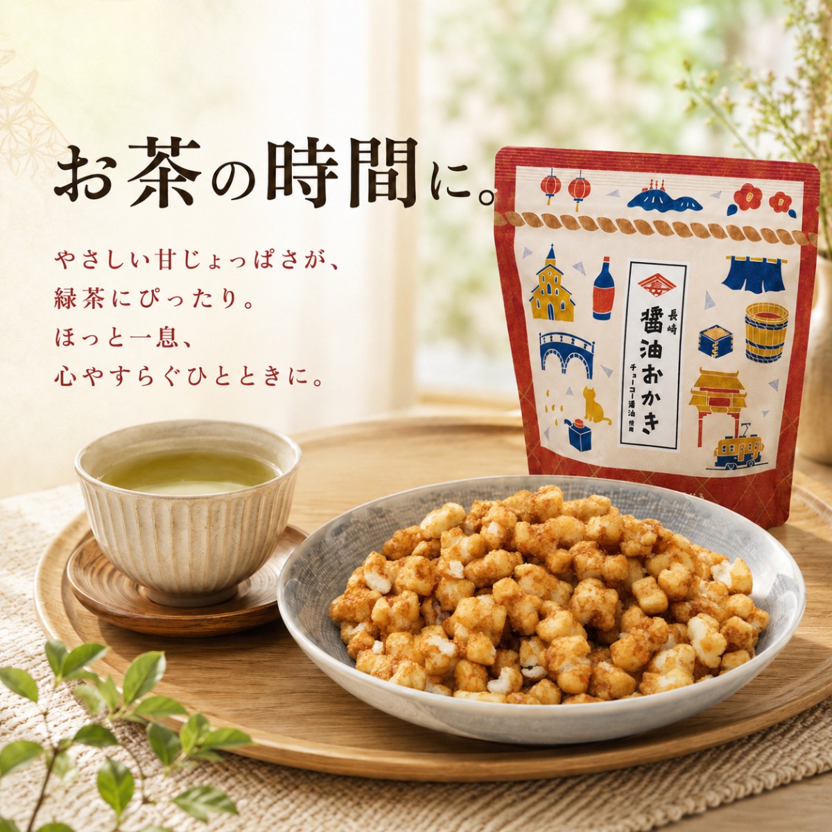 長崎醤油おかき (70g)【賞味期限2026.10.3】