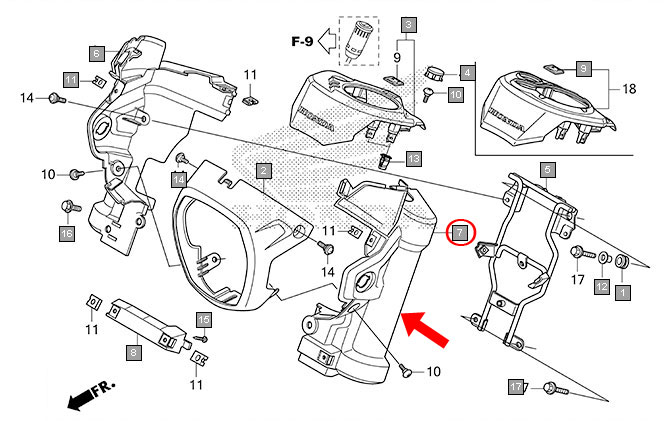HONDA 純正 Navi110 フォークカバー 左 #61340-K74-N00【インドホンダ