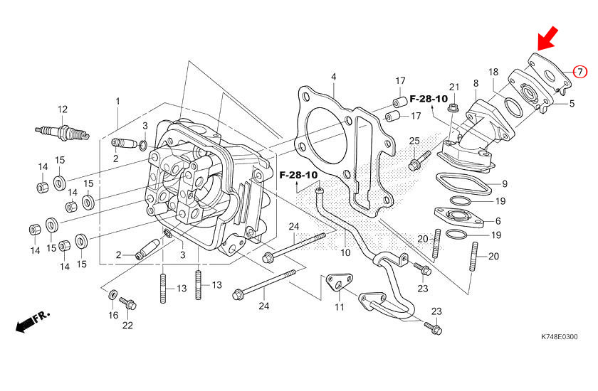 【りんのすけ】　Navi部品一式 HONDA 純正 Navi110 インシュレーターガスケット #16229-KRP-602