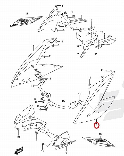 SUZUKI 純正 ジクサー150ネイキッド['20-]/ジクサー250ネイキッド['20