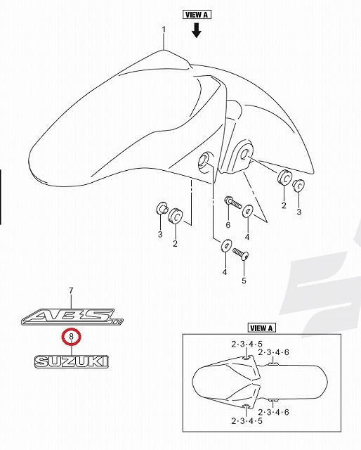 SUZUKI 純正 ジクサー150ネイキッド['20-] ステッカー フロント