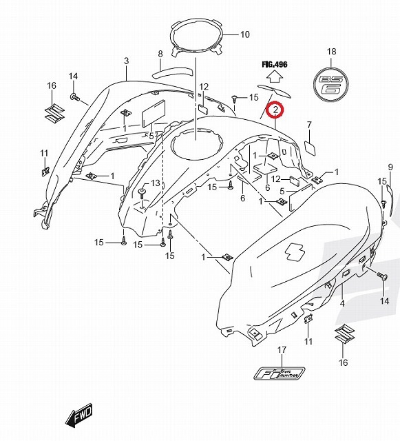 SUZUKI 純正 ジクサーSF150['20-]/ジクサー150['20-] フューエルタンク