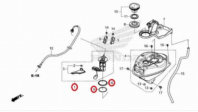 16700-GBJ-M34 ポンプユニット、フューエル HONDA（ホンダ） □スーパーカブ50 プレスカブ C50 AA01-1700001～□純正新品