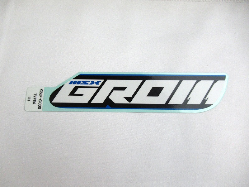 HONDA 純正 GROM[2021モデル] 左サイドカウルステッカー[GROM] [車体