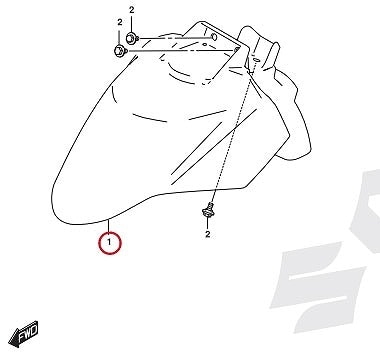 SUZUKI 純正 AVENIS125['22-] フロントフェンダー【ブルー