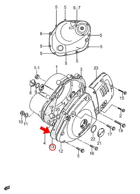 SUZUKI 純正 GN125H マグネットカバーガスケット #11483-05312-000