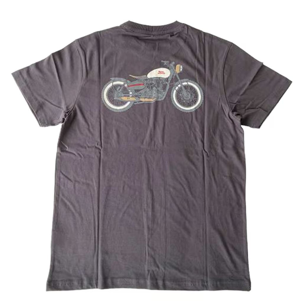 Royal Enfield T����� Motorcycle Unit IB T-Shirt S Chacoal #RLATSS231682