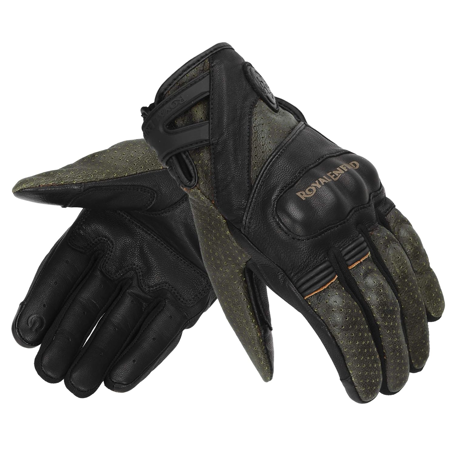 Royal Enfield �ѥ���󥰥쥶���������� STALWART GLOVES BLACK&OLIVE L 22CM #RRGGLN000088