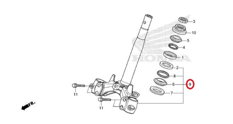 HONDA  ͥѡ110[MY2021 󥰥ȥǥ] ƥSUB ASSY #53219-K1M-T00STENP SUB ASSY