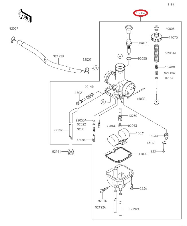 KAWASAKI  W175TR['20]/W175TR SE['20] ֥쥿ASSY #15004-1060CARBURETOR-ASSY