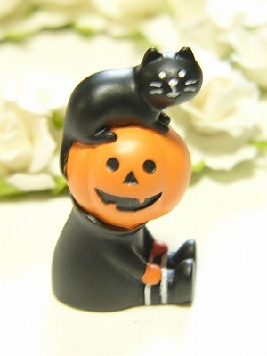 カボチャから黒猫さん★ハロウィン モロゾフ 黒猫 - ハロウィン カボチャから黒猫さん☆ハロウィン
