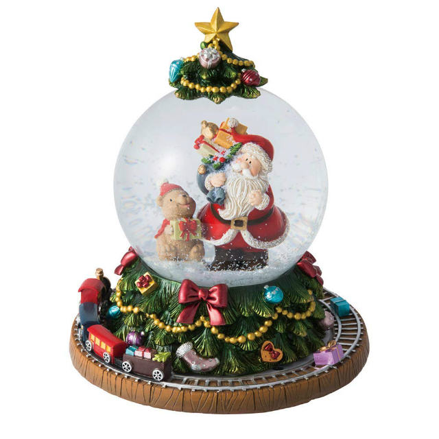 ☆【汽車が動く♪オルゴールも♪】 スノードーム・オルゴール