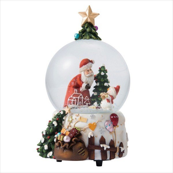 オルゴールスノードームクリスマスねこネズミプレゼントツリー