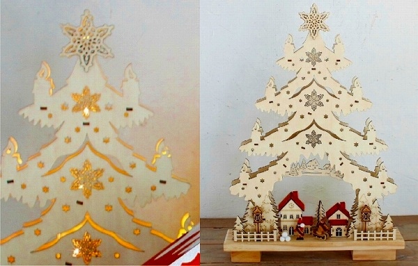 NEW!!】 クリスマス ウッド LEDライトオブジェ＜TREE：L