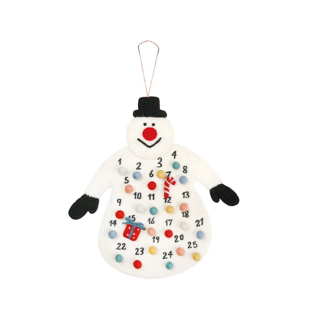 フェルト アドベントカレンダー スノーマン モココ インテリア ディスプレイ小物 オブジェ ディスプレイ小物 かわいい雑貨 屋 Chotto Futto