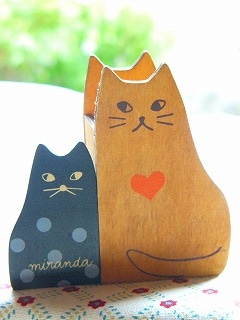 Decole miranda 親子ねこ ペンスタンド＆印鑑ホルダー | インテリア