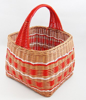 ラタン ミニバスケット＜レッド＞ | バッグ・ファッション雑貨