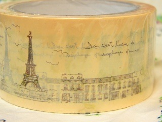 50M巻】ParisプリンテッドOPPテープ＜クリームイエロー＞ | テープ