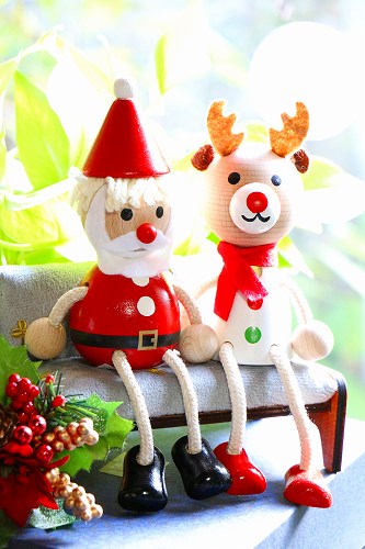 ☆チェコ製 MIVA社 木製 シッティングドール ＜トナカイ