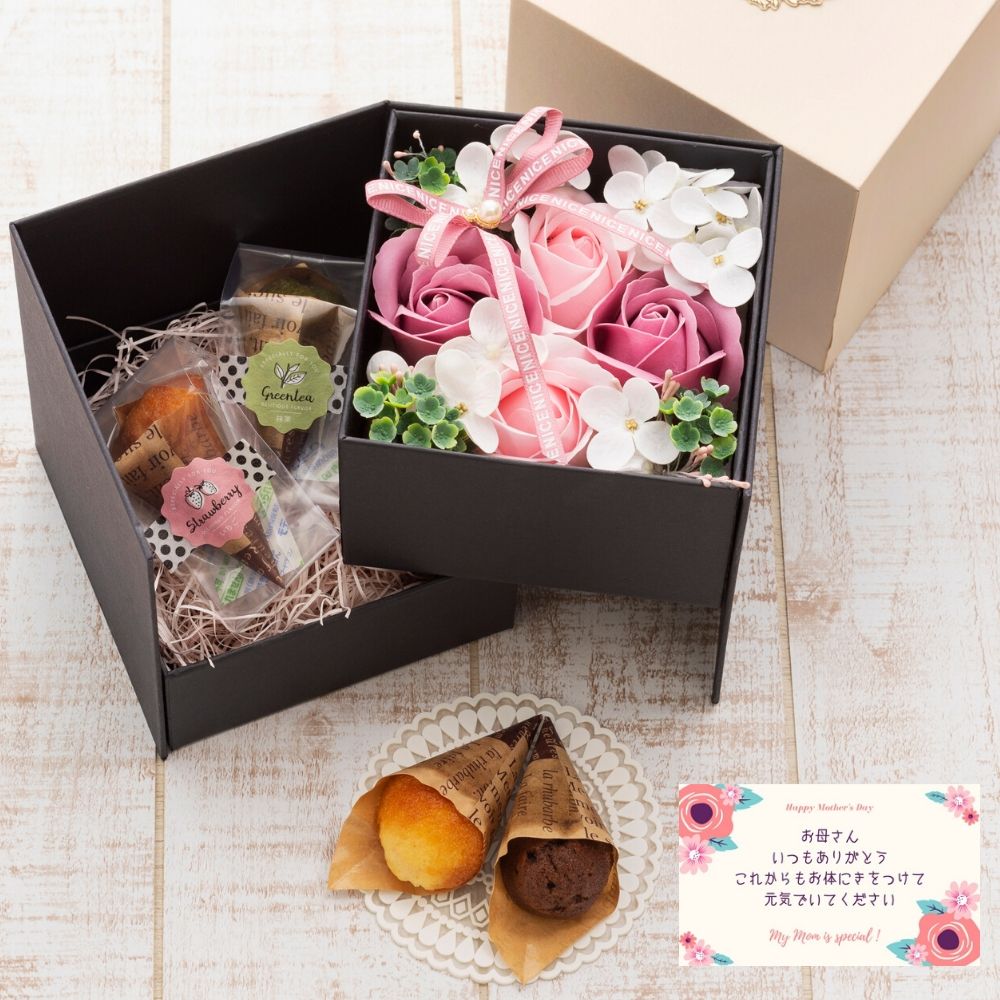 焼き菓子 フラワーボックスコピーコルネフィナンシェ4個入り