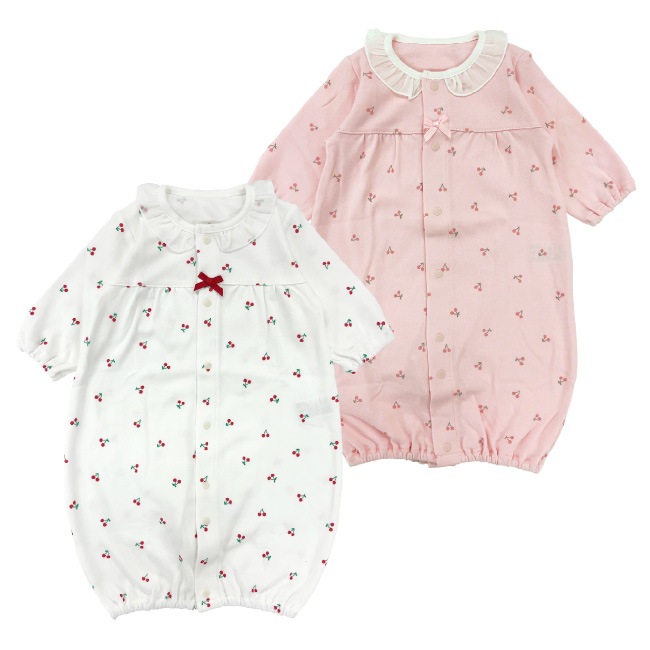 ベビー服 赤ちゃん 服 ベビー 新生児 ツーウェイオール 女の子 サクランボ 50 60 退院 秋冬 さくらんぼ新生児ツーウェイオール アイテムで探す 2wayオール ベビー服 ベビー用品の通販 チャックルベビー本店 Chucklebaby