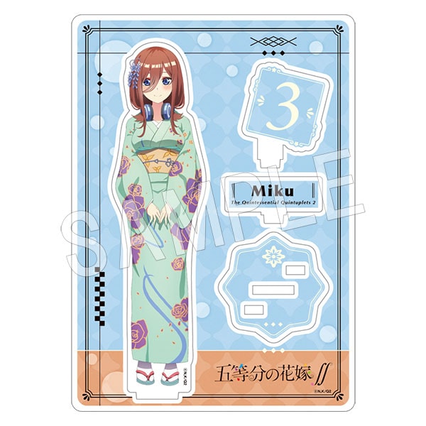 三玖 五等分の花嫁 缶バッジ アクリルキーホルダー アクリルスタンド 五等分の花嫁∽ クロスアクリルスタンド 中野三玖 | 五等分の