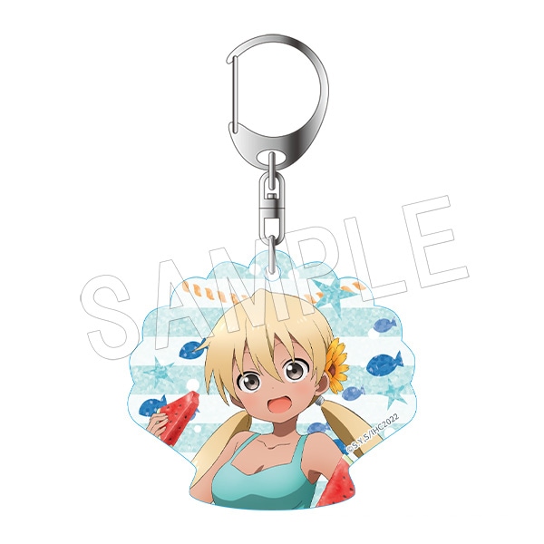 くノ一ツバキの胸の内 ラメアクリルキーホルダー 水着ver. アサガオ