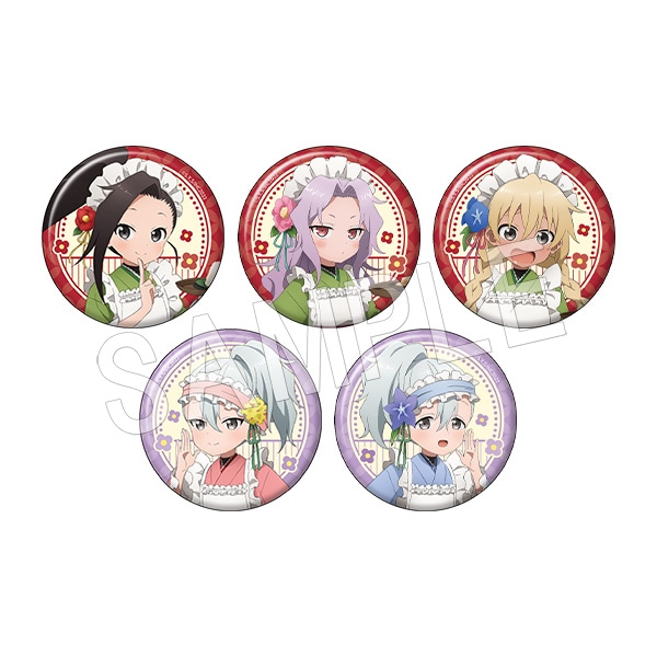 くノ一ツバキの胸の内 トレーディング缶バッジ 和メイドver.(pcs) | か