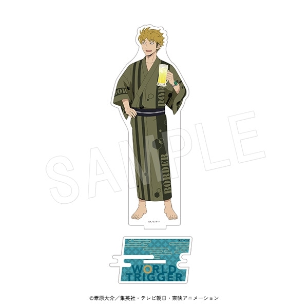 ワールドトリガー ワートリ 風間蒼也 諏訪洸太郎 缶バッジ アクリルスタンド 描き下ろし 風間蒼也 缶バッジ トリガー起動（オン）Ver