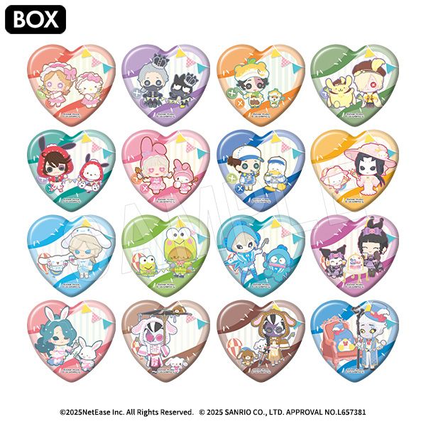IdentityV × Sanrio　ハート缶バッジ 芸者　第五人格　サンリオ 10月発送】第五人格×サンリオキャラクターズ トレーディング