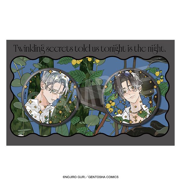 ☆h a m☆さま　専用 1月発送】金銀ささめくひみつは夜 箔押しマット缶バッジセット garden