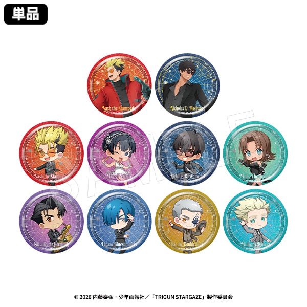 7月発送】TRIGUN STARGAZE キラメキコレクション ビジュー缶バッジ