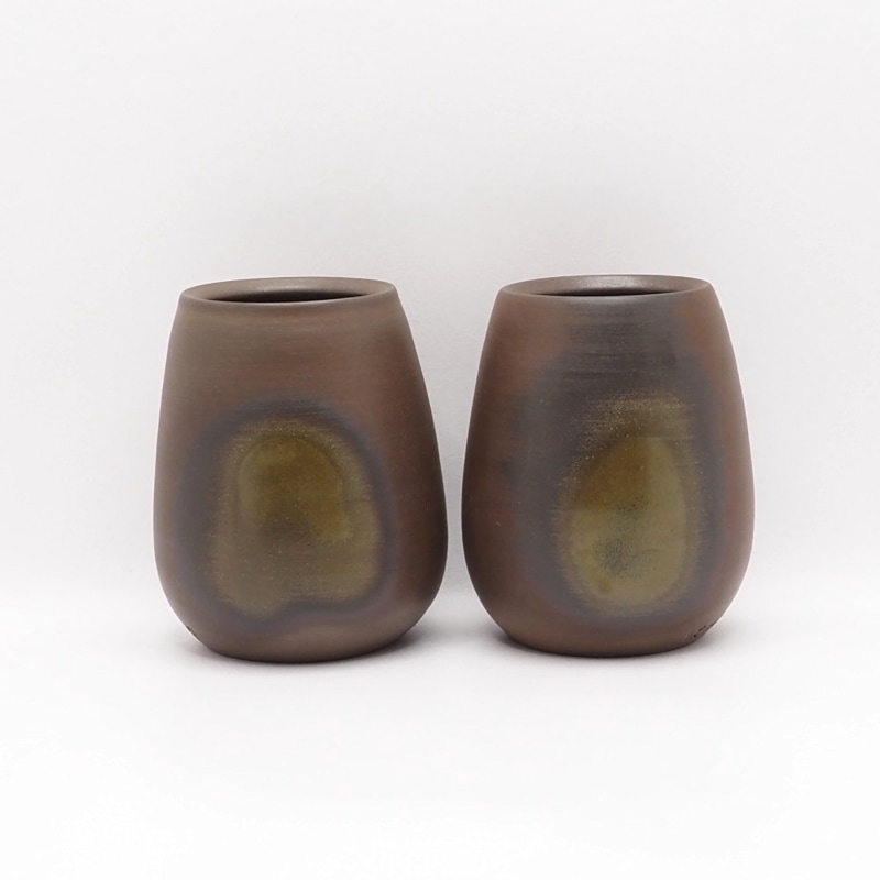 【陶器セール】忠孝酒造オリジナル陶器「琉球城焼コップ（F）2個セット」