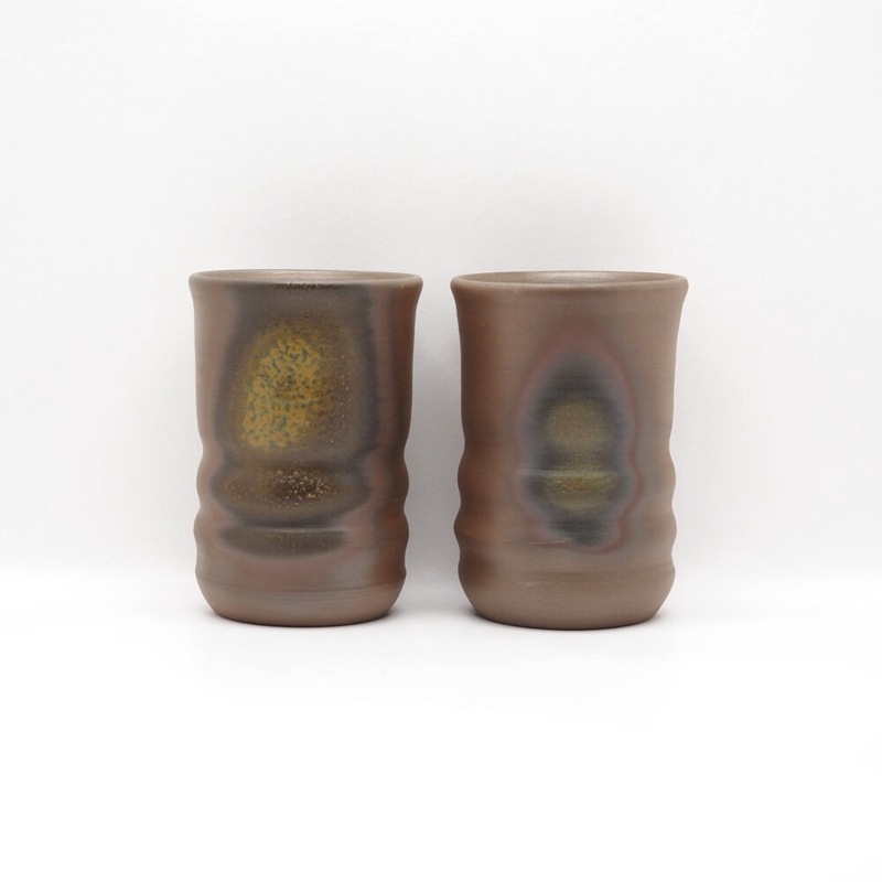 【大陶器セール】忠孝酒造オリジナル陶器「琉球城焼コップ（E）2個セット」