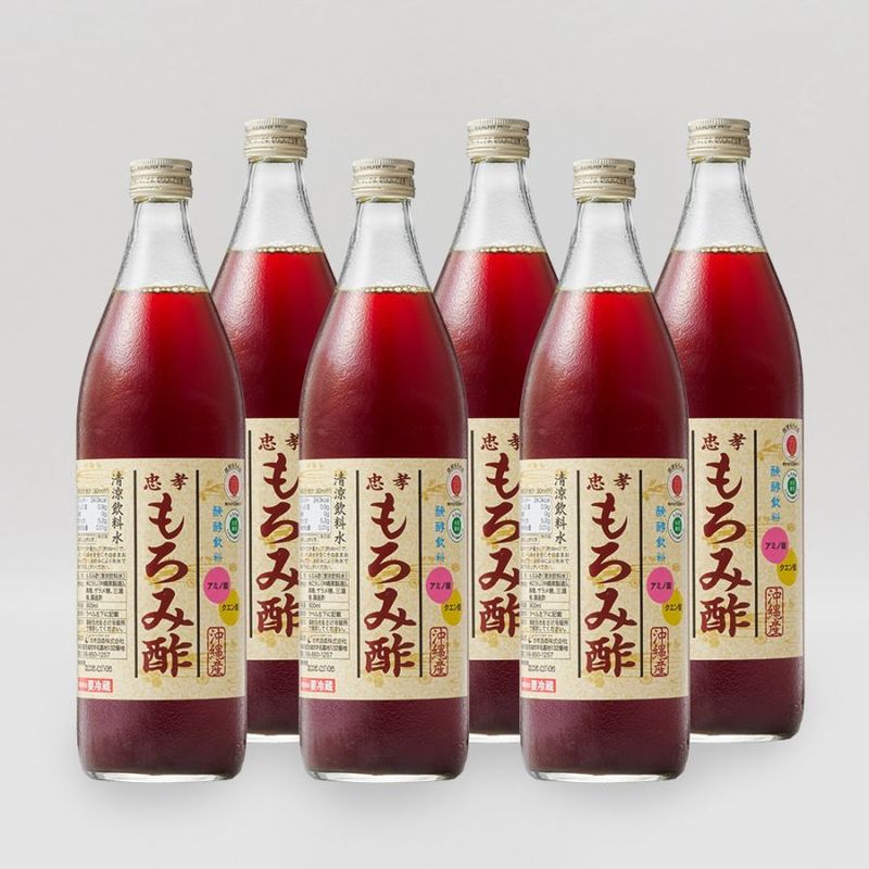 【古酒の日キャンペーン】忠孝もろみ酢（黒糖入り）900ml× 6本セット