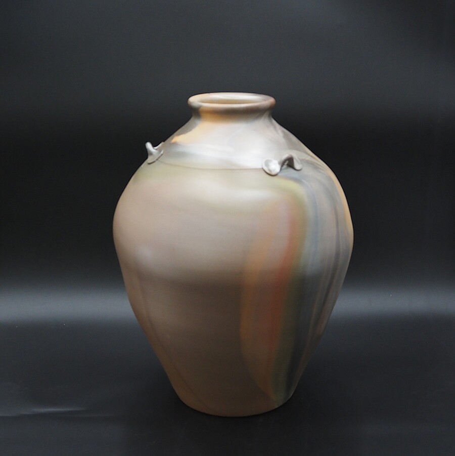 超レア【アウトレット(B級)品】忠孝オリジナル陶器「琉球城焼 一斗空甕（18000ml) シリコン蓋付き・窯変アリ」