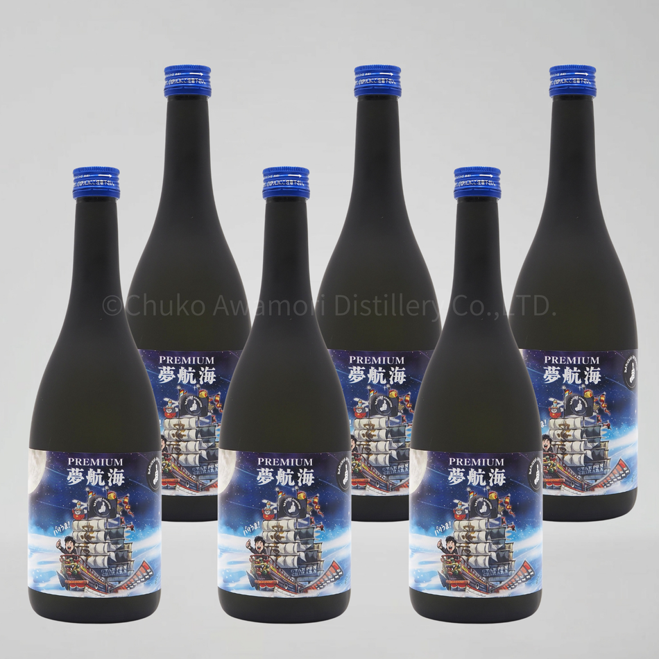 【送料無料】PREMIUM プレミアム夢航海40度720ml（ちゃんぽんちから氏コラボボトル×6本セット）『夢航30度50ml（非売品）6本おまけ付き』
